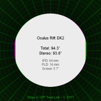 Field of view of the Oculus Rift DK2 viewer.